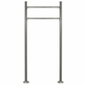 LARS360 120cm Support de Boîte aux Lettres, En acier Inoxydable, Support pour boîte Postale, Boîte aux Lettres, Compartiment à Journaux Silber