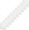 Legrand LEG200253 Lot de 10 interrupteurs ou va-et-vient Neptune, 3680 W, 230 V, Blanc