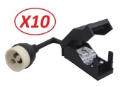 Lot de 10 Douilles en céramique GU10 avec connectique automatiques.
