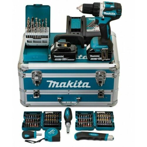 Perceuse Visseuse 54NM avec 2 batteries 5Ah, chargeur et 96 accessoires