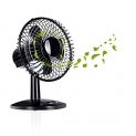 MAXAH Mini Ventilateur de Table Stylé Super Silencieux Petit Ventilo Silencieux Avez USB Rechargeable Petit Ventilateur Pivotant pour Le Bureau avec Deux Niveaux de Puissances Desk Fan Table Fan Noir
