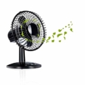 MAXAH Mini Ventilateur de Table Stylé Super Silencieux Petit Ventilo Silencieux Avez USB Rechargeable Petit Ventilateur Pivotant pour Le Bureau avec Deux Niveaux de Puissances Desk Fan Table Fan Noir