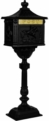 Maxstore Antique boîte aux Lettres sur Pied en Aluminium Inoxydable, Hauteur 111 cm, detailreiche Décorations, 4 Couleurs Noir