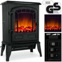 MONZANA | Cheminée électrique – Noir – 2000W – avec Chauffage et Effet feu de cheminée | Radiateur Chaleureux, Ambiance