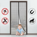 Moustiquaire magnétique de porte, anti insectes. Bande adhésive 90cm*210cm. Fermeture automatique, maille ultra fine. Installation sans outil, idéal pour les enfants et animaux de compagnie