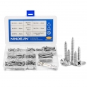 Vis autotaraudeuse en acier inoxydable. Vis à tête plate, assortiment Kit Set + Cross-Head. Taille: M 3.5, longueur 1/2″à 1-1/2″
