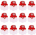 OULII 12pcs LED clignotantes Broche Pin Santa Claus Broche Pin fête cadeau de Noël favorise les décorations de Noël style aléatoire