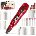 Outil Rotatif Mini, SPTA MRT55DC 3.7V DC sans Fil / 3 Vitesses Rotatives/Protection Contre Les Surcharges / 55 Accessoires/Micro USB/Batterie au Lithium/Sculpter/Polir