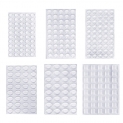 Pare Chocs Caoutchouc Adhésif, 254 pièces Transparents Tampon de Butée, Amortisseur Pads Tampon pour Poignée de Porte, Ordinateur, Armoires, Tiroirs, Toilettes, Meubles, Électroménager (6 Tailles)