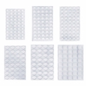 Pare Chocs Caoutchouc Adhésif, 254 pièces Transparents Tampon de Butée, Amortisseur Pads Tampon pour Poignée de Porte, Ordinateur, Armoires, Tiroirs, Toilettes, Meubles, Électroménager (6 Tailles)
