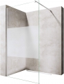 Paroi de douche pare-douche verre de securite 10mm barre de stabilisation rectangulaire douche a l´italienne Bremen 2S 100×200