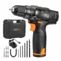 Perceuse visseuse sans fil TACKLIFE PCD01B. Batterie rechargeable au Li-ion 12V 2000mAh Livrée avec 14 accessoires.