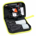Pistolet électrique à colle chaude 60W avec sa trousse à outils. Livrée avec 20 bâtons de colle de 190mm*11mm. Idéal pour bricolage, réparation et loisir créatif DIY. Coloris Noir, Marque : Leaderpro.
