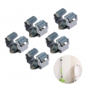Pixnor 5pcs Mop et support de rangement balai titulaire Wall Mount organisateur Over porte cintre Rack jardin (noir)