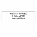 Plaque boite aux lettres Edelen (99x24mm) blanche lettres noires – 3 lignes