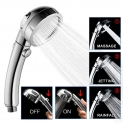 Pommeau de Douche, Douchette Universelle 3 Modes de Douche à Main Douchette Économie d’Eau Douche avec Arrêt Tête de Douche Amovible Chromé Douche de Salle Bain JAANY