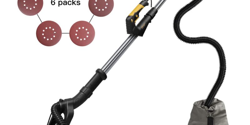 Ponceuse Girafe Ginour 1800RPM Mur et plafond Poignée extensible – 750W Vitesse 1000-1800 tr/min LED