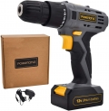 Powerland Perceuse-Visseuse sans fil 12 V Li with batteries technologie Tournevis Puissant Jaune et Gris Avec Arrêt rapide ……… …
