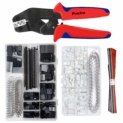 Preciva Dupont Outil de Sertissage AWG26-18 Dupont Sertisseuse à Cliquet avec 1550PCS Dupont Mâle/Femelle Connecteurs à broches 0,1-1,0mm² et 460PCS JST Connecteur pour 2,54mm 3,96mm etc Connecteur