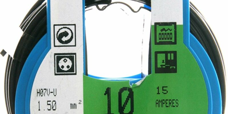Couronne de câble 10 mètres ho7v-u 1,5 mm