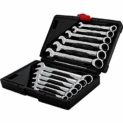 Promotion Cadeau Noël (-20%) FEMOR Malette Jeu Combiné Clé Mixtes a Cliquet 8 -19mm Métrique Dent Clé Plate – 12PCS Molette Réversible Mixtes Outil (noir 2 expedie par amazon)