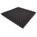 Pyramidenkönig Mousse d’isolation acoustique en polyuréthane Anthracite/noir 100 x 200 x 3 cm
