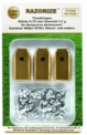 18 lames de rechange pour robot tondeuse RAZORIZE®, en titane. Compatible avec tous les robots tondeuses de jardin Automower Husqvarna / Gardena / Yardforce / McCulloch. Lames très robustes (3.1 g / 0.75 mm). Fournies avec vis