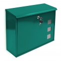 Relaxdays Boîte aux lettres design en métal avec fenêtres décoratives Vert vert