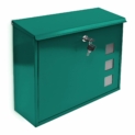 Relaxdays Boîte aux lettres design en métal avec fenêtres décoratives Vert vert