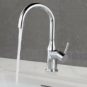 Robinet de Lavabo Mitigeur Cuisine Universel Robinet Salle Bain avec Haut Bec Rotatif 360° Robinet Cuisine Chromé Equipé de Mousseur ABS Anti-éclaboussures Mitigeur Evier Col de Cygne en Acier Inox