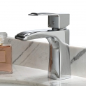 Robinet Salle Bain Mitigeur Lavabo Chromé Robinet Lavabo en Laiton Monotrou Sur Plage Robinetterie Salle de Bains Hauteur sous Bec 110mm
