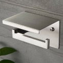 Porte papier toilette design avec étagère en acier inoxydable