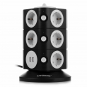 SAFEMORE Tour Multiprise avec 11 Prises de Recharge et 2 Ports USB (5V 2,4A), Interrupteur d’Alimentation Adaptateur Douille, Porte Sécuritaire, 2500W/10A
