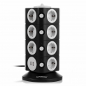 SAFEMORE Tour Multiprises avec 15 Prises de Recharge et 2 Ports USB (5V 2,4A), Interrupteur d’alimentation Adaptateur Douille, Porte Sécuritaire, 2500W/10A
