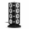 SAFEMORE Tour Multiprises avec 15 Prises de Recharge et 2 Ports USB (5V 2,4A), Interrupteur d’alimentation Adaptateur Douille, Porte Sécuritaire, 2500W/10A