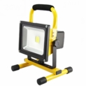 Projecteur extérieur type phare à LED SAILUN 50W rechargeable sur batterie (chargeur de voiture inclus), IP65. Coloris Jaune