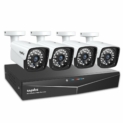 SANNCE Kit de PoE vidéosurveillance 4CH 1080P Network NVR Système de Sécurité,4 IP Caméra H.264 de Surveillance Enregistreur étanche accès à Distance Via Smartphone/PC,sans HDD