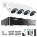 SANNCE Kit Système de Surveillance 4CH 1080P PoE NVR sans HDD avec 4 Caméra IP de sécurité Intérieur/Extérieur Etanche 2MP Haute Résolution,Accès à Distance Via Smartphone/PC