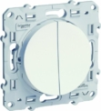 Schneider Electric SC5S52A214 Double interrupteur ou double Va et Vient Odace 230 V Blanc