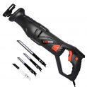 Scie alternative LOMVUM 850W 2800SPM Scie sabre avec manche rotatif et lampe de travail à LED, CFW1102