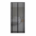 Rideau magnétique anti-insectes idéal pour porte de balcon, porte de cave ou porte de terrasse (découpable en hauteur et largeur). Montage facile à coller, 220 x 100 cm, Noir