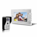 SHEMSINZ Kit d’interphone vidéo de 7 pouces avec 1 moniteur, 1 caméra, écran LCD TFT, vision nocturne, surveillance, déverrouillage, appel