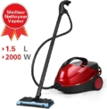 SIMBR Nettoyeur Vapeur Multifonctionnel,2000W-1.5 L-Longeur de cordon 5 M, 99,9% des Bactéries Tuées,avec 17 Accessoires,Enlever Les Taches sur Tapis, Sols, Stratifié,Fenêtres, Canapé etc