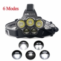 SOMESUN 6 Modes Imperméable Lumière Forte Lampe Frontale 30000LM 5x XM-L T6 LED Confortable Zoomable Lampe Frontale Lumière de la tête Lampe de Poche