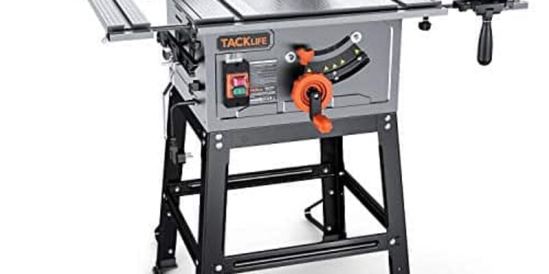 Scie circulaire sur table 2000 w Tacklife MTS01A avec  et 4800 tr/min Guide Rail lame 24T