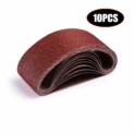 TACKLIFE Bande Abrasive, Ceinture Abrasive, Lot de 10PCS, 75 X 457mm pour Ponceuse à Bande 2 x 40/60 / 80/100 / 120 | ASB01A