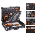 TACKLIFE Malette Outils en Aluminium 136Pièces, HHK4B, Ensemble D’outils Multifonctions à Main, Tournevis de Précision, Marteau, Pinces, etc