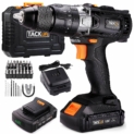 Perceuse visseuse sans fil TACKLIFE. 18V Livrée avec 43 accessoires.