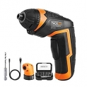 Visseuse dévisseuse sans Fil Tacklife SDP51DC, Tournevis électrique, livrée avec 33 Accessoires (avec Adaptateur d’Angle et Foret). Batterie Li-ion 3,6 V, 2,0 Ah avec Indicateur de Batterie, Couple Maximal: 4 Nm