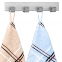 Tatkraft Fyra | Porte Torchons Adhésif avec 4 Crochets Inoxydables | Patère Mural Autocollants pour Cuisine et Salle de Bain | Inox | Fixation et Installation Faciles | Supporte Jusqu’à 5 Kg